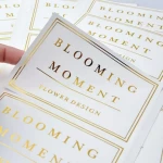 Custom Round/Square Logo Self-adhesive Sticker Sheet Printed Design Gold Foil Hot Stamping Roll Packaging Labels