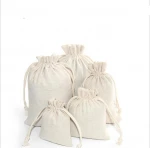 Custom small quantity eco friendly 100% recycle printed promotional LOGO drawstring canvas cotton bag 8*10cm
