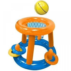 Custom Water Shooter Games Pool Inflatable Mini Basketball Hoop Float Floating Pool Sport Toys