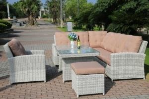 Customizable Design Outdoor Hotel Furniture Durable Wicker Rattan Sofa Sets For Garden