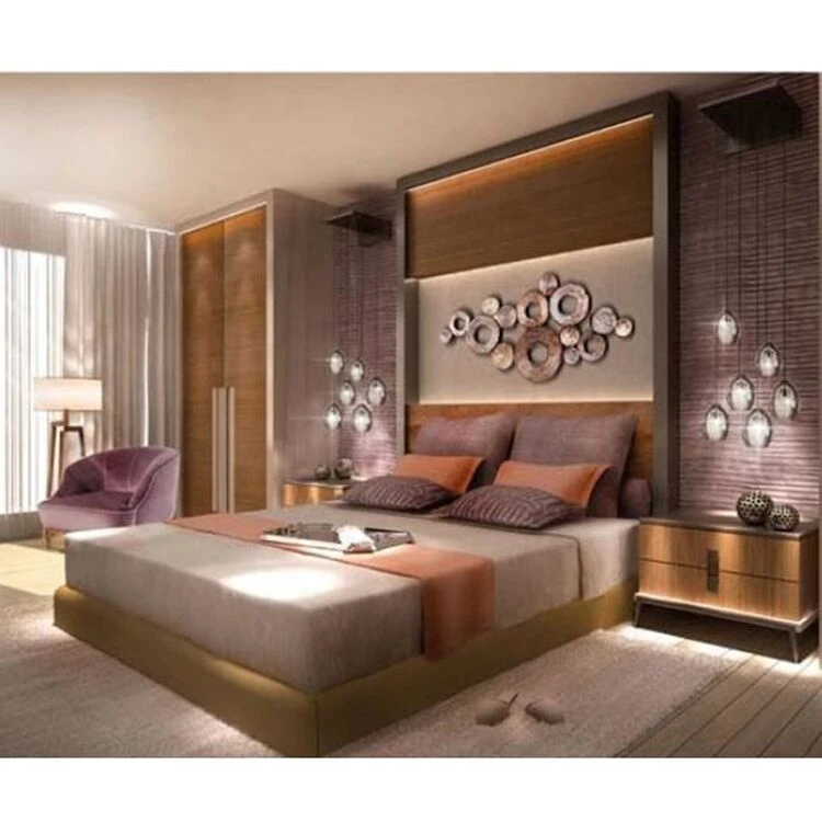 Customized best selling luxury hotel king bed room furniture set