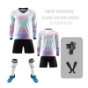 Customized Club Soccer Jersey Football team Uniform with Long Sleeve for men