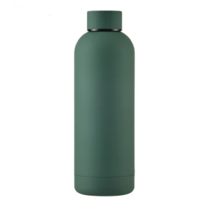Customized Logo Rubber Coating 17oz 500ml Double Wall Vacuum Insulated Thermos Flask Stainless Steel Bottle