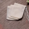 Customized packing fabric pouch small drawstring bag thin cotton muslin organic tea bags