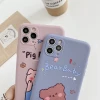 Customized Print Animal Designs Silicone Black Cell Phone Case for iPhone XR XS Max 7 8 SE2020 Mobile Phone Bags &amp; Case
