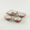Cute Mini Ceramic Japanese Sauce Dishes with Decal For Sushi