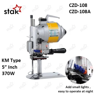 CZD 108 5&#x27;&#x27;Inch 370w KM Type Auto sharpening Straight Knife Blade Fabric Cloth cutting machine  CZD-108 for garment factory