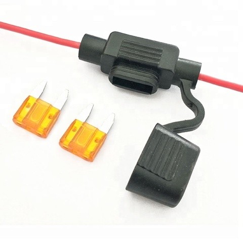 D-104B 16AWG red wire auto fuse holder