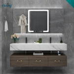 D Cheap Ish Bath Compact Stainless Steel Lavatory Gold Sink Rectangular   Drawers  Bathroom Vanities With Bath Mirror