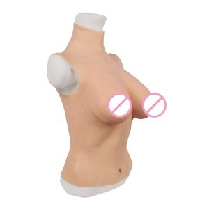 D cup Half Body realistic Silicone Trandsgender Tits Crossdresser Breast Form Boobs