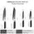 Import Damascus VG-10 steel 4-pc kitchen knife set from China