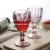 Import Decoration colored wine glass goblet/hand pressed wine glass from China