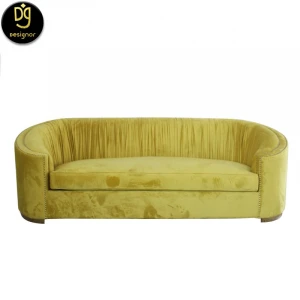 DG Modern Design Home Furniture Living Room Sofa Set 2 Seater Velvet Chaise Lounge Sofa For Sale