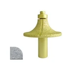 Diamond vacuum brazed engraving router bit grooving concave wheel mortising stone milling cutter for edge grinding