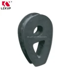 DIN3091 Hot Dip Galvanized Thimble Heavy Duty Solid Ductile Iron Casting Wire Rope Thimble Custom Cable Thimble Rigging