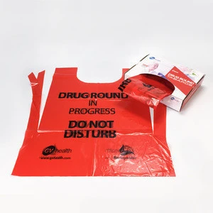 Disposable Plastic Surgical Apron, Logo Printed Disposable medical Plastic Aprons