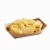 Import disposable snack container open mouth paper plate tray  laminated french fries chip takeaway Kraft paper boat box from China