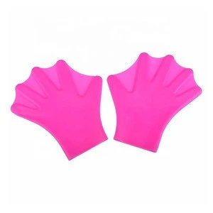 Dongguan Manufacture Simple Unisex Soft Silicone Swimming Webbed Gloves