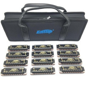Easttop 10hole blues harmonica professional mouth organ blues harp in 12 tune set packing box