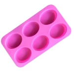 Easy release 4 Cavity silicone oval shaped soap mold