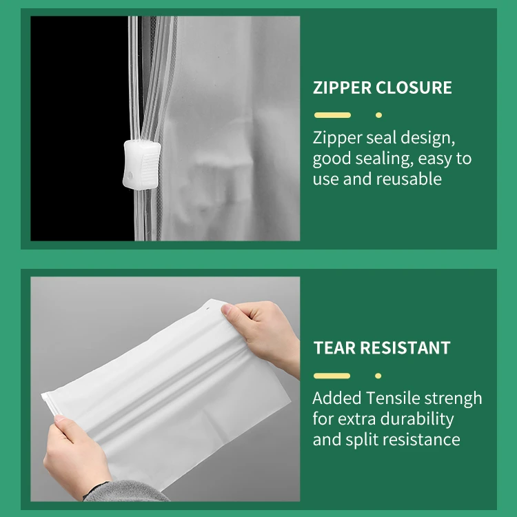 Eco Friendly Transparent Plastic Jar Packing Storage Glue Makeup Zipper Bag With Handle