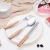 Import Eco-friendly wholesale hot sale wooden handle stainless steel tableware dinnerware set from China