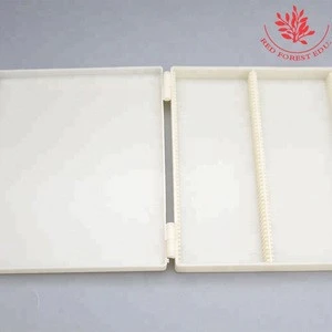 Educational supplies plastic 25.4*76.2cm microscope slides plastic sliding storage box