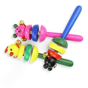 Educational Wooden Baby Rattle Teething Toys for the Infant Baby Playing and Training