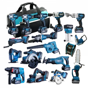 EKIIV N in One 18 pieces 21V 4.0Ah 5.0Ah brushless 20v 18-volt LED battery lithium-ion power tools cordless combo set