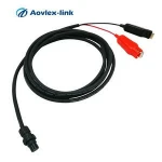 Electric Reel power cable aviation plug GX16 Connector 2pin female to Alligator Clip Cable for Daiwa fishing reel Shimano