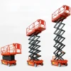 Electric scissor lifting platform lowering electromechanical self-propelled mini scissor elevator