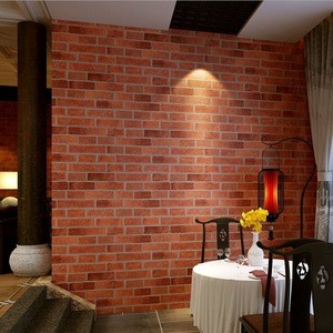 Elegant Blue Red Brick Wall Board 3d PVC Home Bathroom Restaurant Decorative Wallpapers