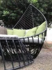 elegant outdoor swimming pool aluminum frame woven pe rattan chaise sun bed lounge