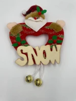 English letter bell Christmas decorations Santa snowman elk Christmas gift small pendant plush doll Christmas tree pendant