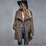 European and American women's cheap faux fur coats women autumn and winter 2020 new mid-length leopard print casual coat women