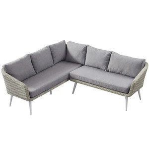 European Design Outdoor Wicker Sectional Lounge Rattan Corner Sofa Set