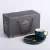 European style gold handle ceramic peacock green coffee cup with dessert plate