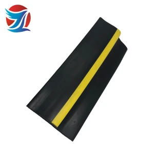 extruded rubber  black with yellow garage door weatherseal  threshold