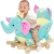 Import Factory audit soft rocking chair blue elephant stuffed animal baby ride on toy from China