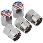 Factory Custom Colored Aluminum Alloy material Caps With Plastic Inner Thread Inserted Air Dust Stem Screw Tire Valve Caps