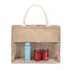 Factory Direct Sale Large Capacity Blank Jute Bag With Window