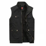 Factory Direct three-dimensional pocket, fluff, cotton mens vest.