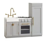 Factory Directly Wooden Kitchen Toy Promotion Happy Toys Toy Kitchen