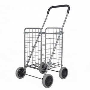 Factory hot sale folding japanese wire mesh cheap shopping trolley carts