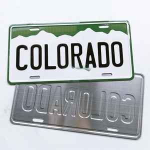 Factory  personalized souvenir car decorative metal aluminum sign number license plate