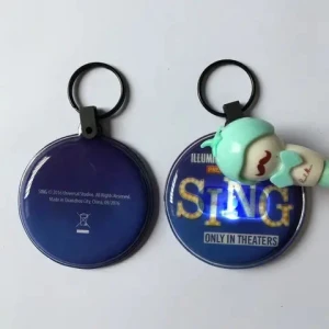 Factory Price Customized Logo PVC Mini LED Keychain Flashlight with custom logo