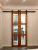 Import Factory price white wooden mirror glass entry sliding barn door systems from China