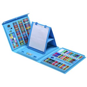 Factory wholesale  176  pieces kids Drawing complete Art Set with easel drawing board for 3-5 years kids