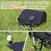 Factory Wholesale Golf Towel with Magnet Customized Logo Magnetic Clip for Golf Towel Removable from Towel New Arrival