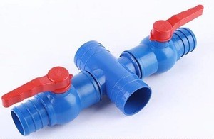 farm water agricultural irrigation plastic 3 way tee ball valve sprinkler drip pipe fittings